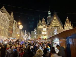 Der Weihnachtsmarkt in Breslau im Dezember