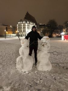 Breslau im Januar Winter mit Schnee