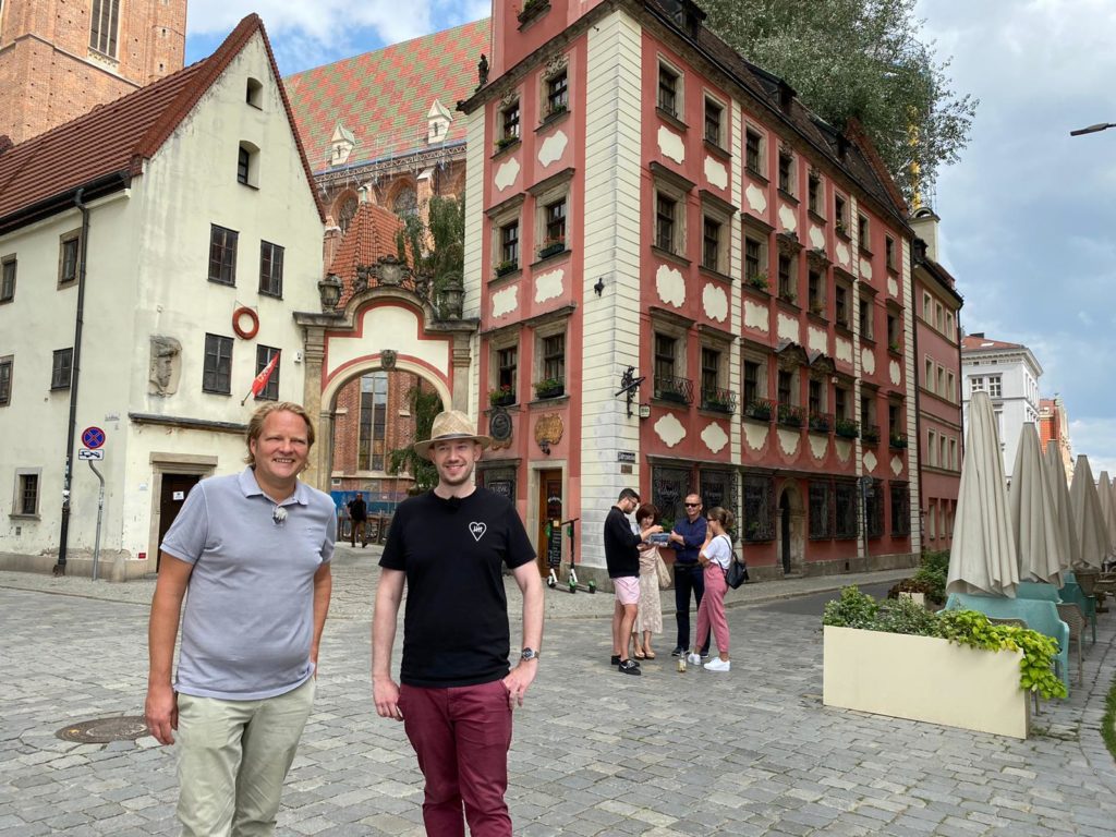 Björn Freitag am Marktplatz in Breslau