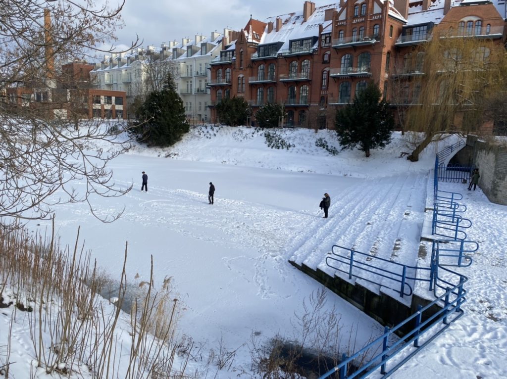 Frozen Lake in Wroclaw