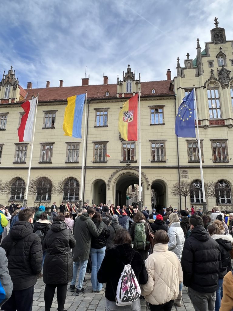 Ukrainian Flag in Wroclaw