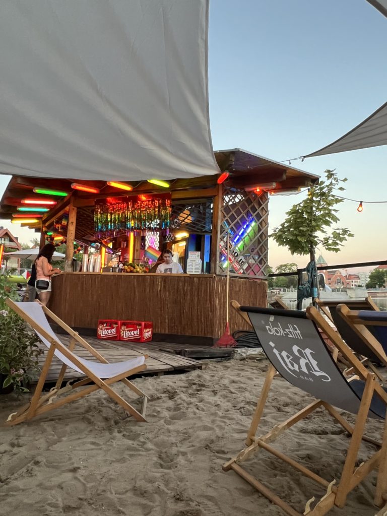 Beach Bars Floating Pubs at Slodowa Island in Wroclaw