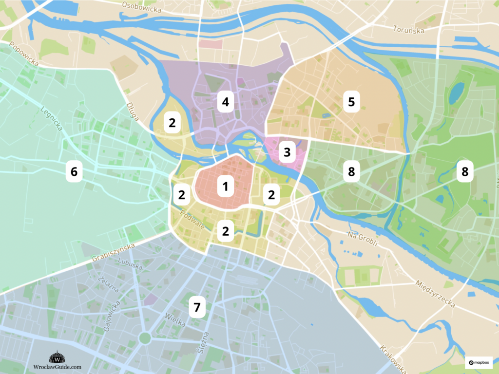 Wroclaw District Map