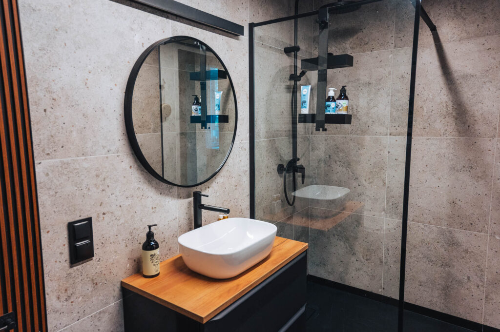 Ferienwohnung Breslau Badezimmer Dusche