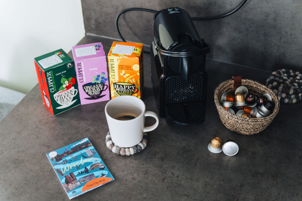 Ferienwohnung Breslau Küche Kaffee und Tee