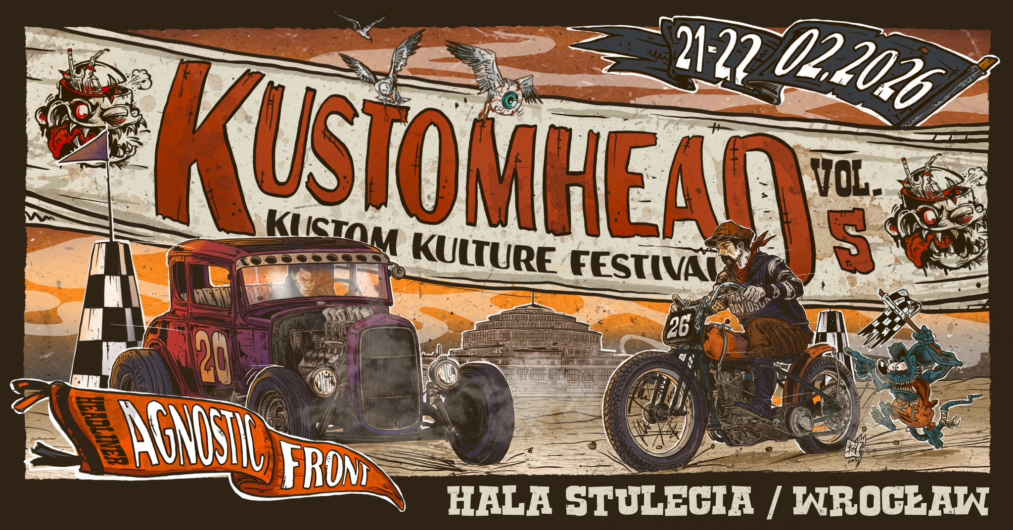 KUSTOMHEAD 2026 - exhibition of vintage American cars, motorcycles and custom bikes